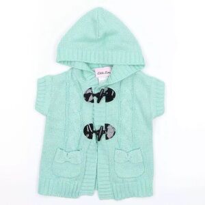 Little Lass Tourquise Knitted Cardigan Sweater